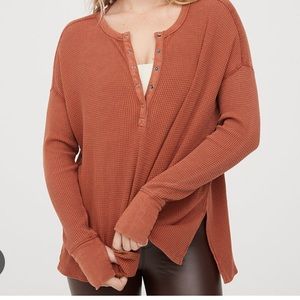Aerie Waffle Henley Shirt